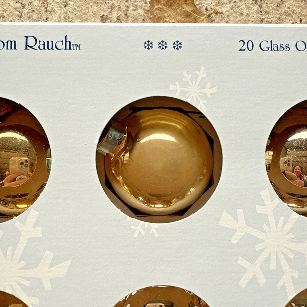 Lot Of 44 Rauch Holiday Time Shiny Glass Ball Christmas Ornament Made in USA - Picture 6 of 11